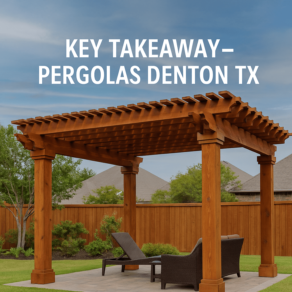 Key Takeaway – Pergolas Denton TX