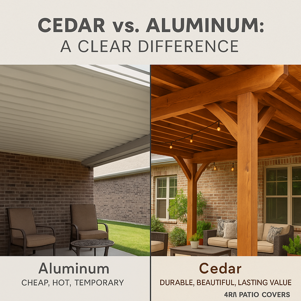 Cedar vs. Aluminum: A Clear Difference