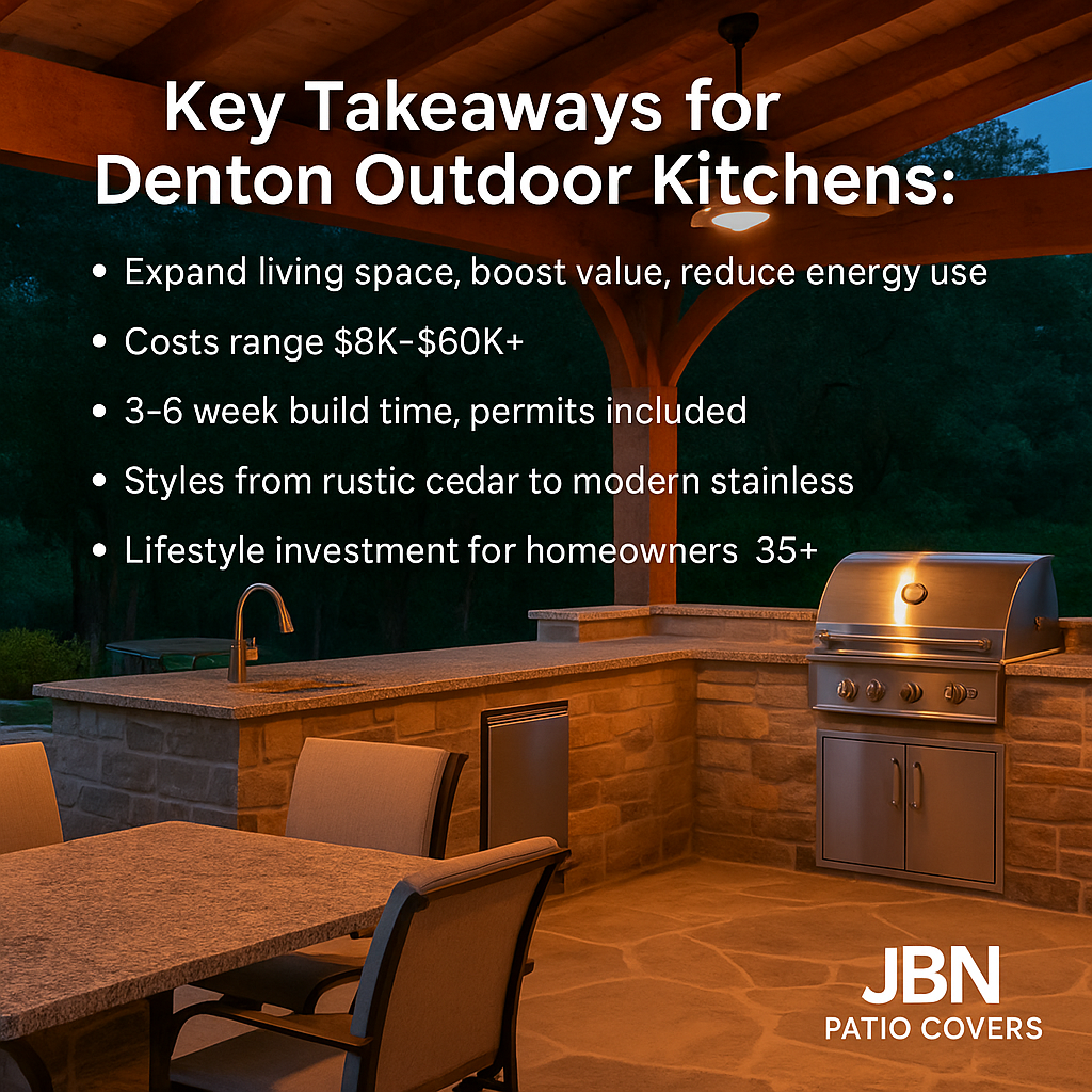 Key Takeaways for Denton Outdoor Kitchens
