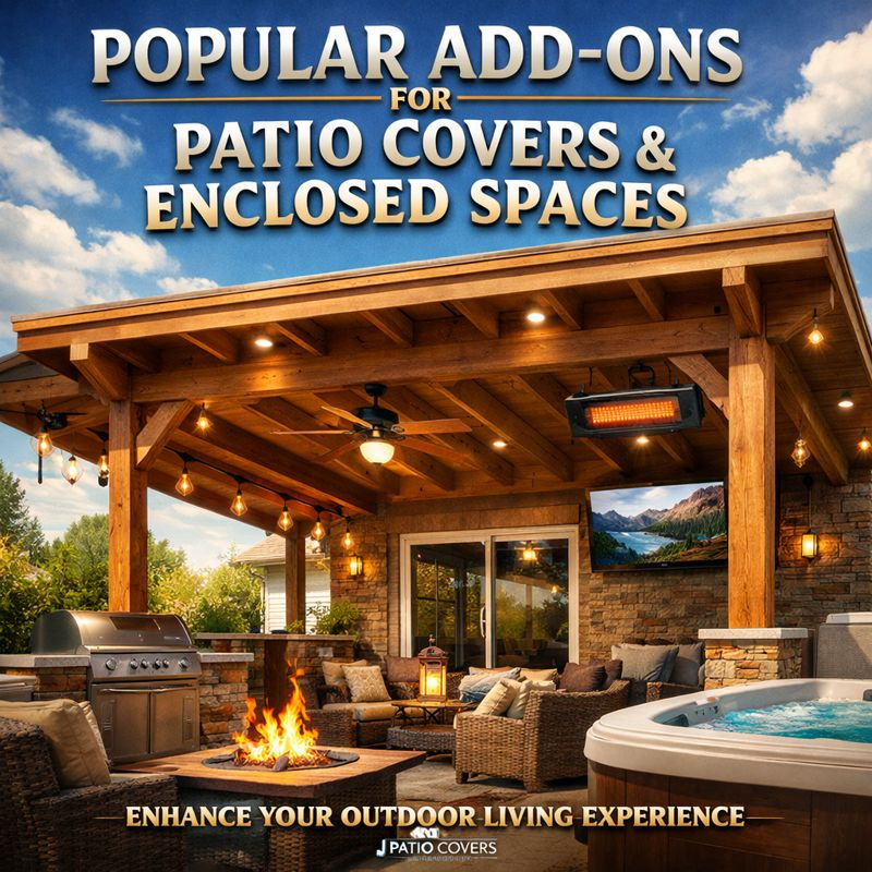 Popular Add-Ons for Patio Covers and Enclosed Spaces