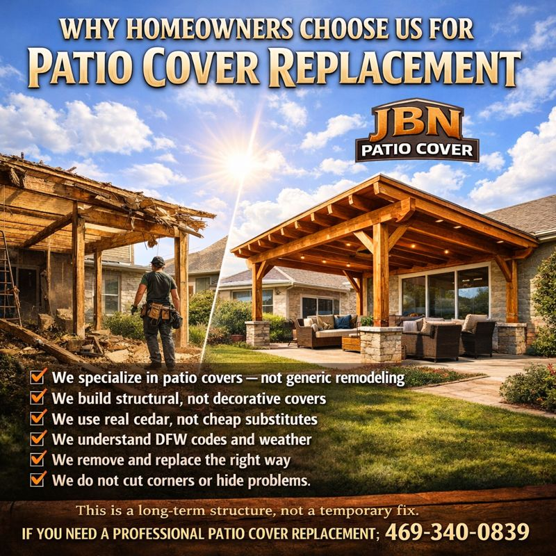 Why Homeowners Choose Us for Patio Cover Replacement