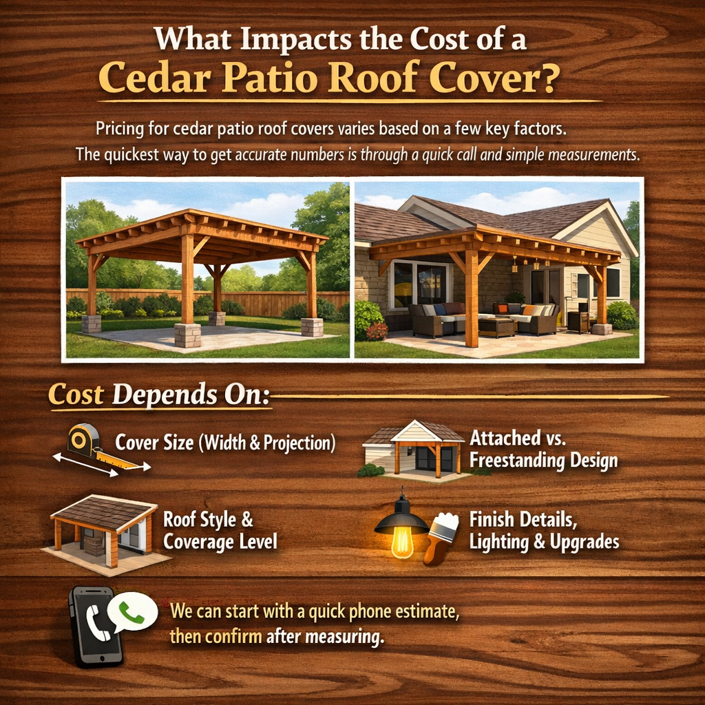 What Impacts the Cost of a Cedar Patio Roof Cover