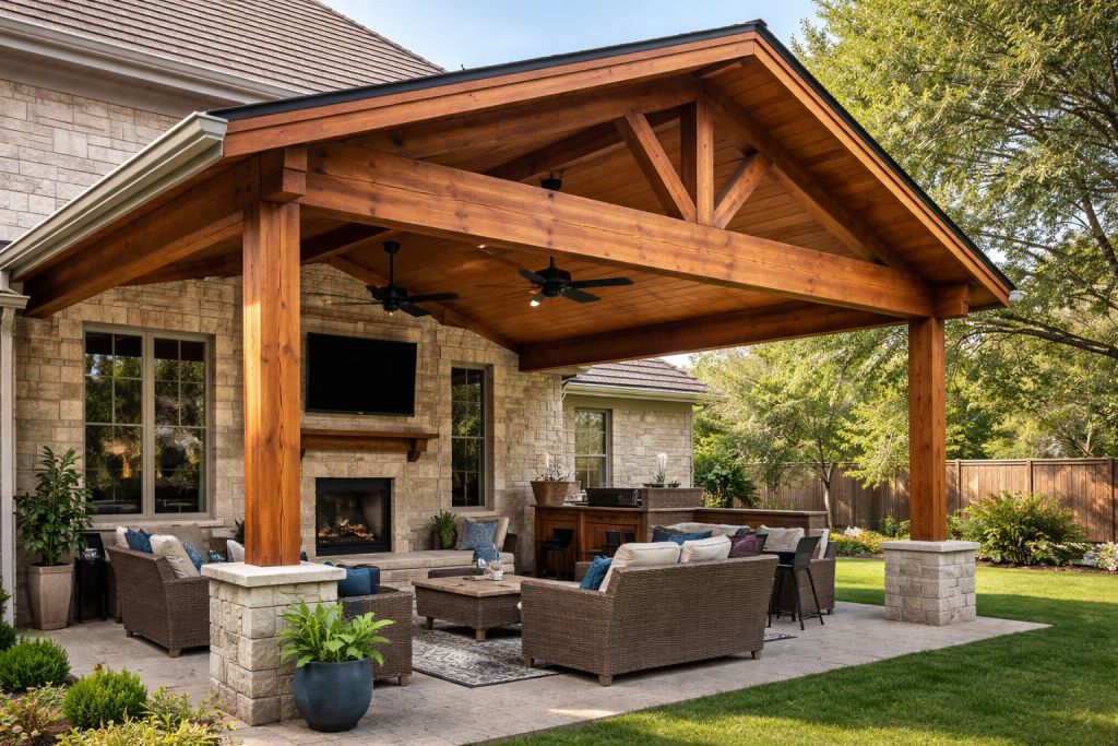 Attached Cedar Patio Covers