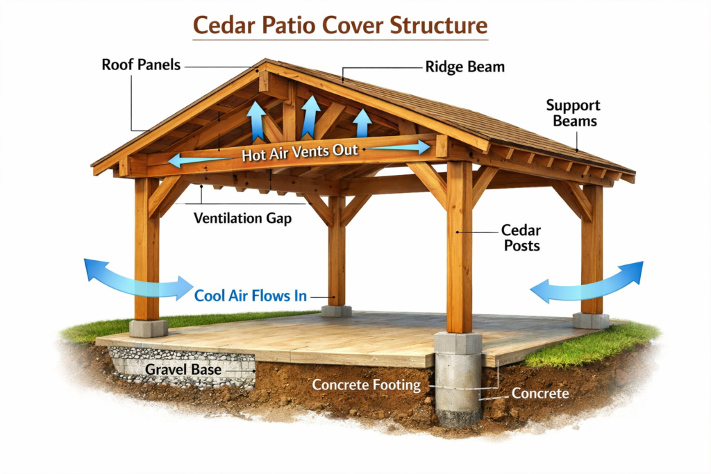 Custom Cedar Patio Covers Corinth TX
